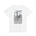Construction Crew T-Shirt — "Overbuilt Co." Industrial Crane Graphic Tee