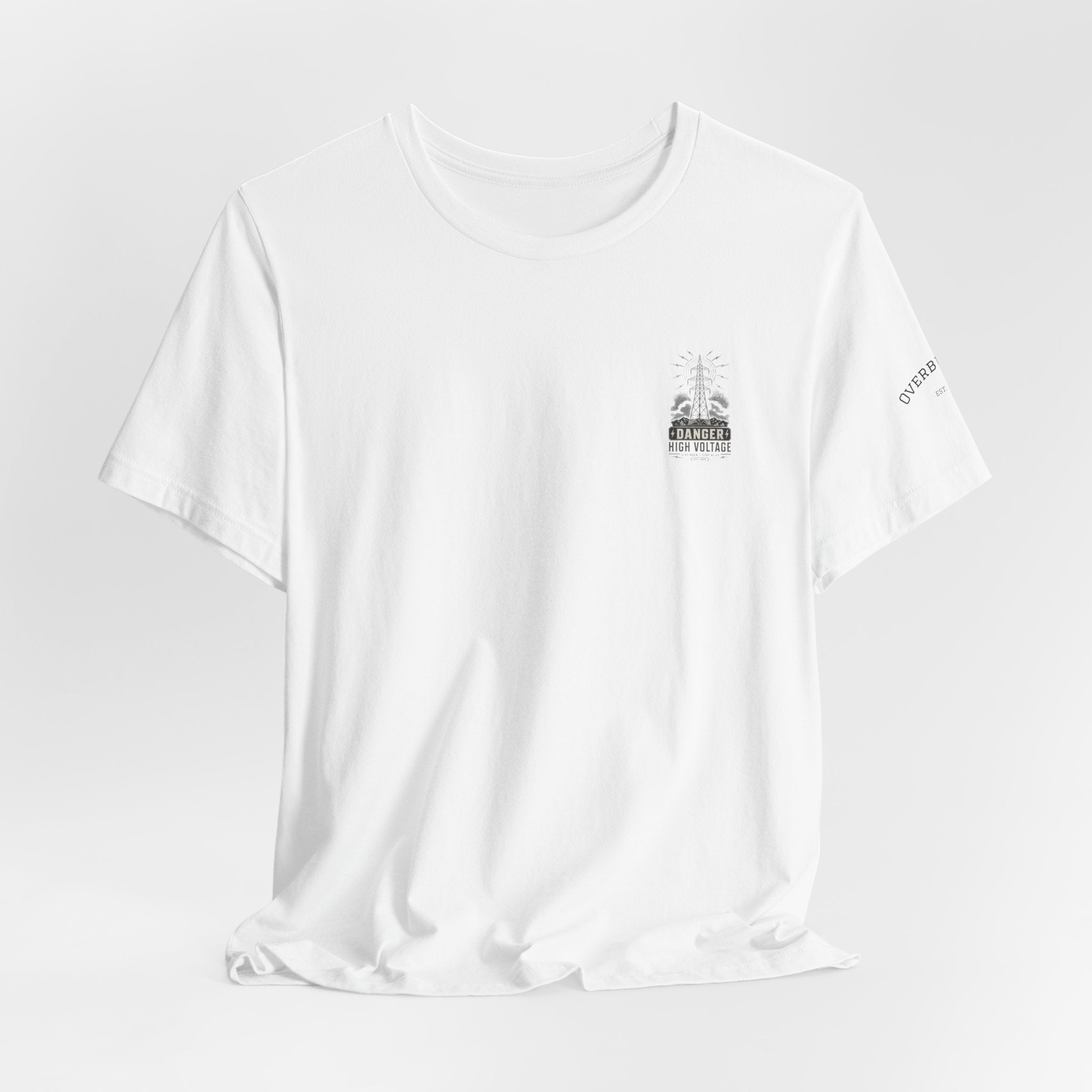High Voltage Tee — 'Danger High Voltage' Powerline Graphic T-Shirt