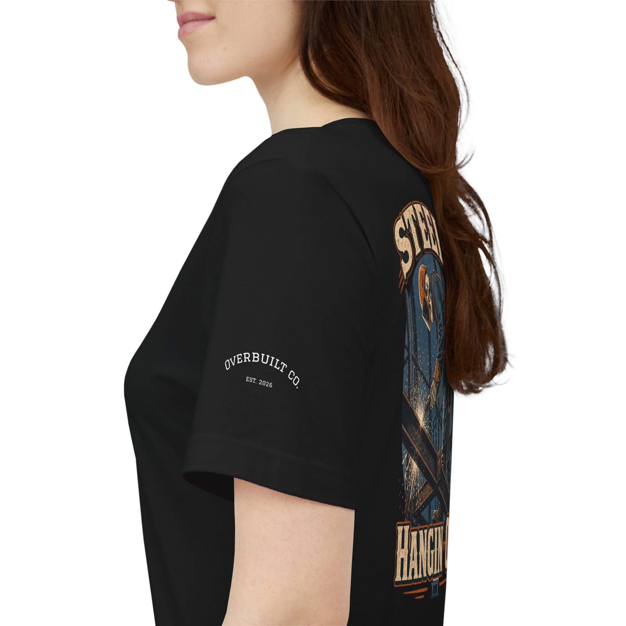 Steel Hangin' On Tee — Ironworker Welding Crewneck T‑Shirt