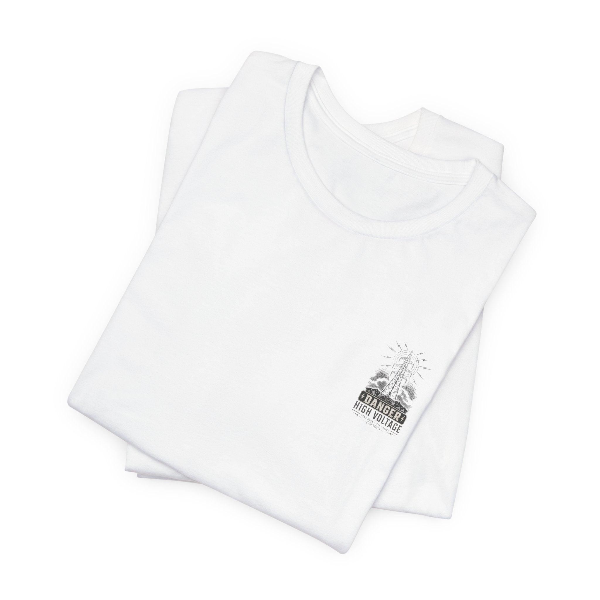 High Voltage Tee — 'Danger High Voltage' Powerline Graphic T-Shirt
