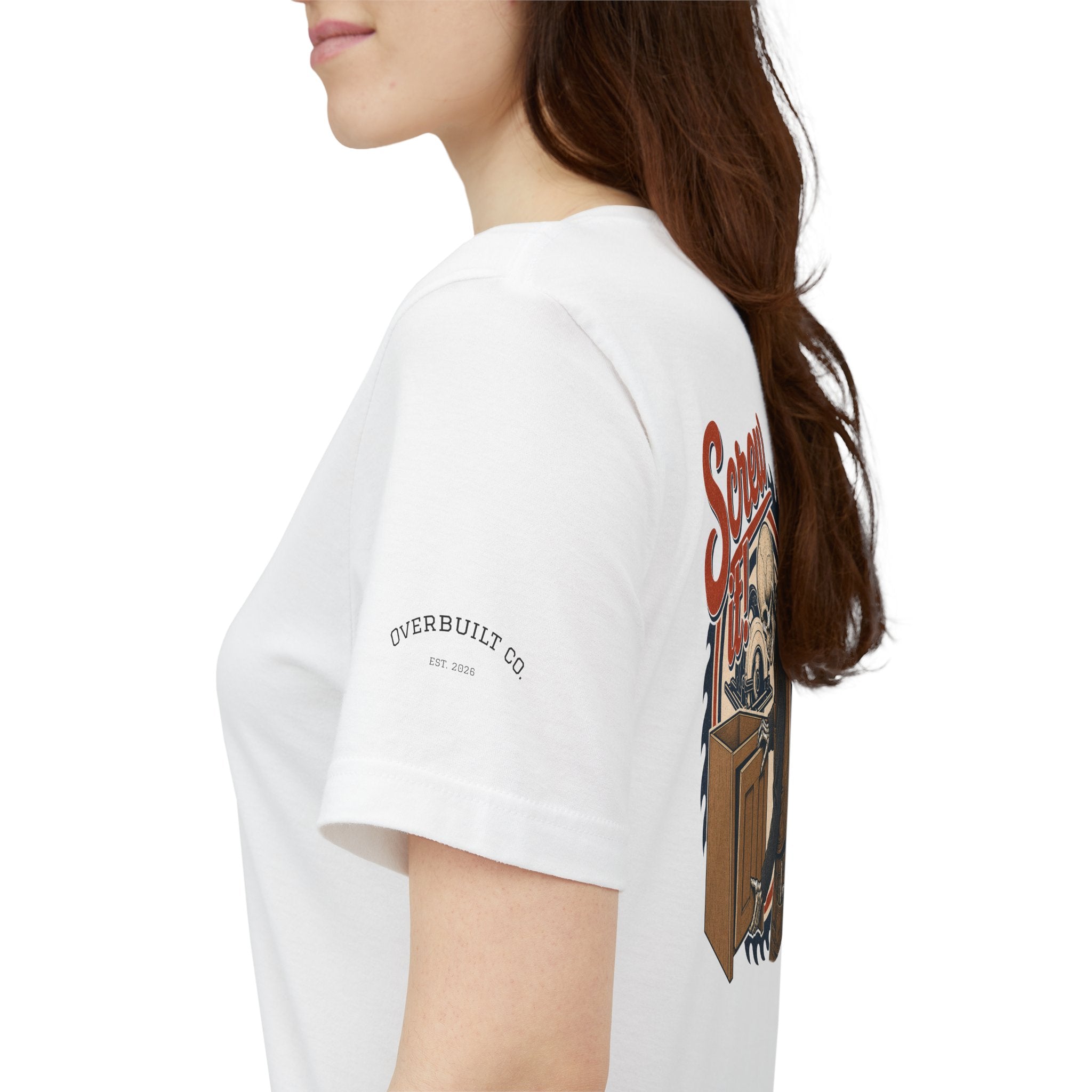 Screw It! Carpenter Skull T-Shirt — Vintage Woodworker Tee