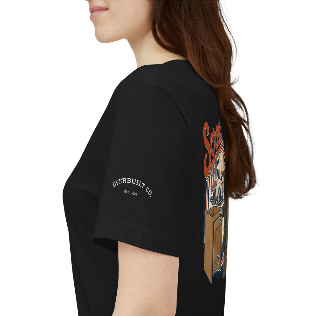Screw It! Carpenter Skull T-Shirt — Vintage Woodworker Tee
