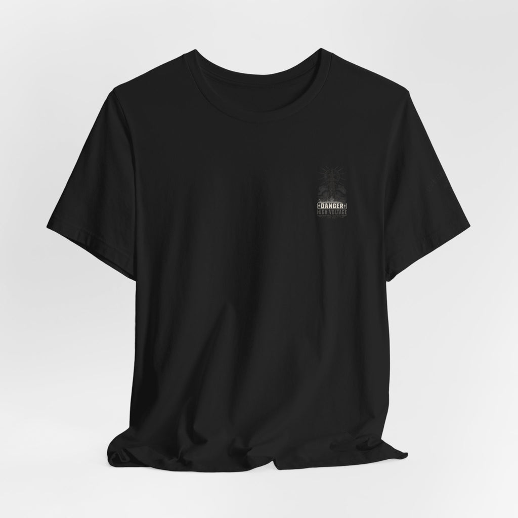 High Voltage Tee — 'Danger High Voltage' Powerline Graphic T-Shirt