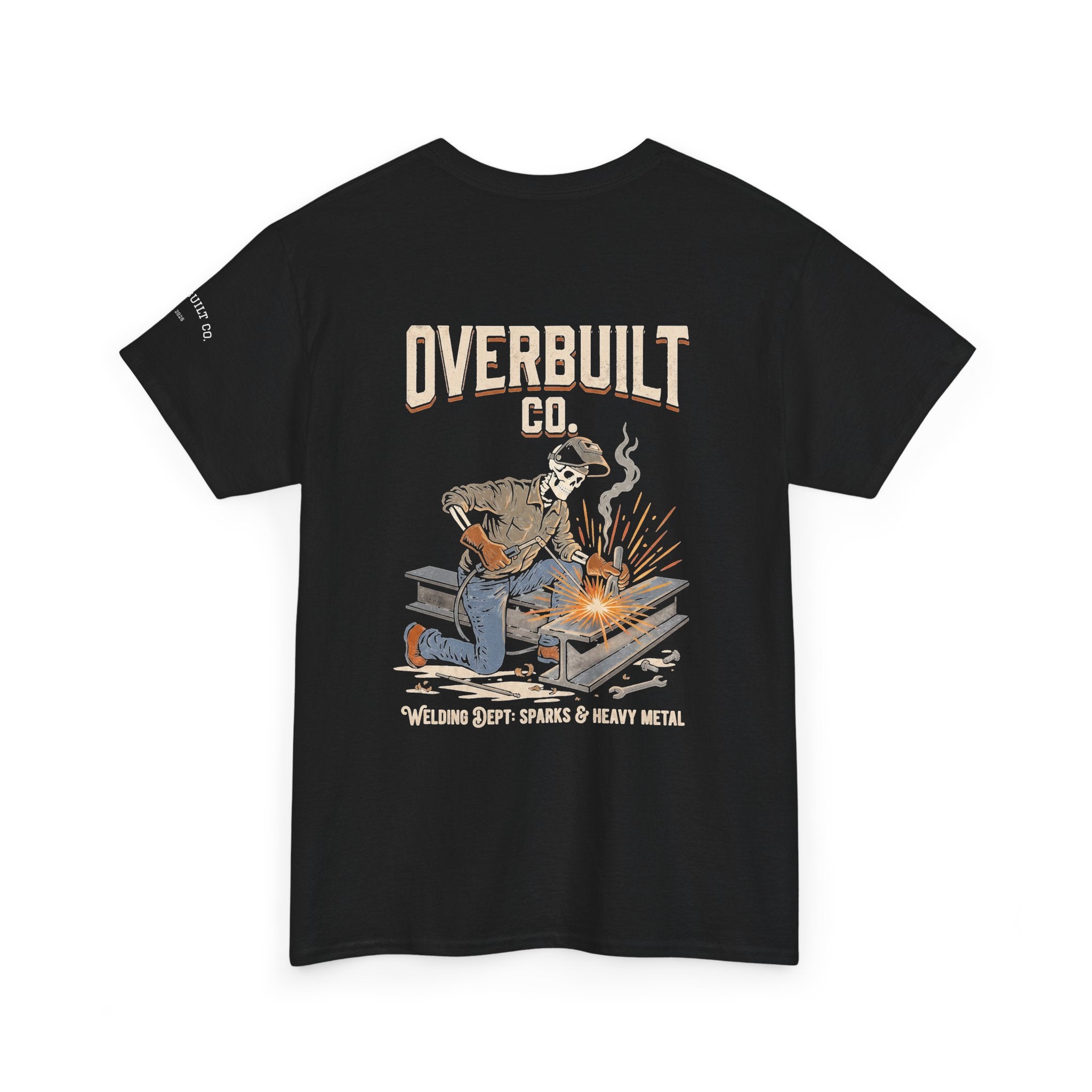 Overbuilt Co. Vintage Welding Tee — Heavy Metal Mechanic Graphic T-Shirt