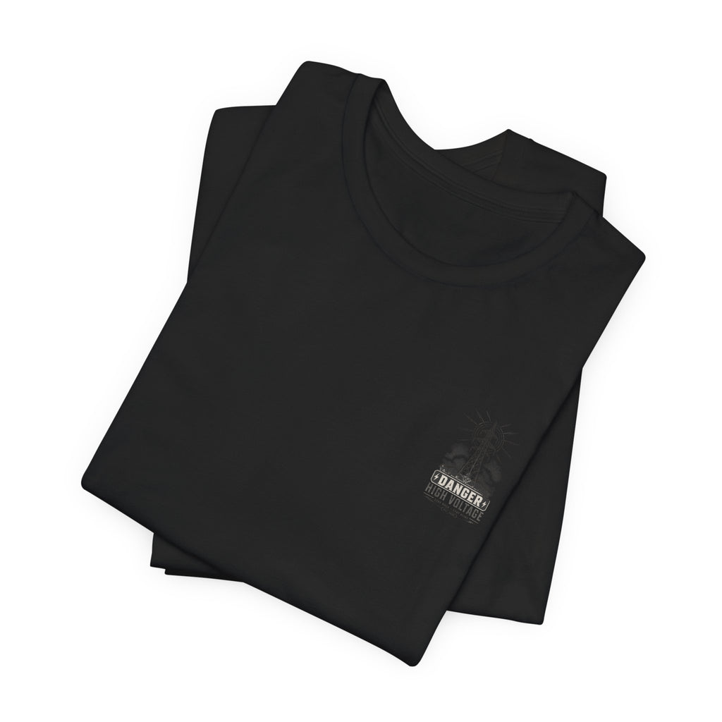 High Voltage Tee — 'Danger High Voltage' Powerline Graphic T-Shirt