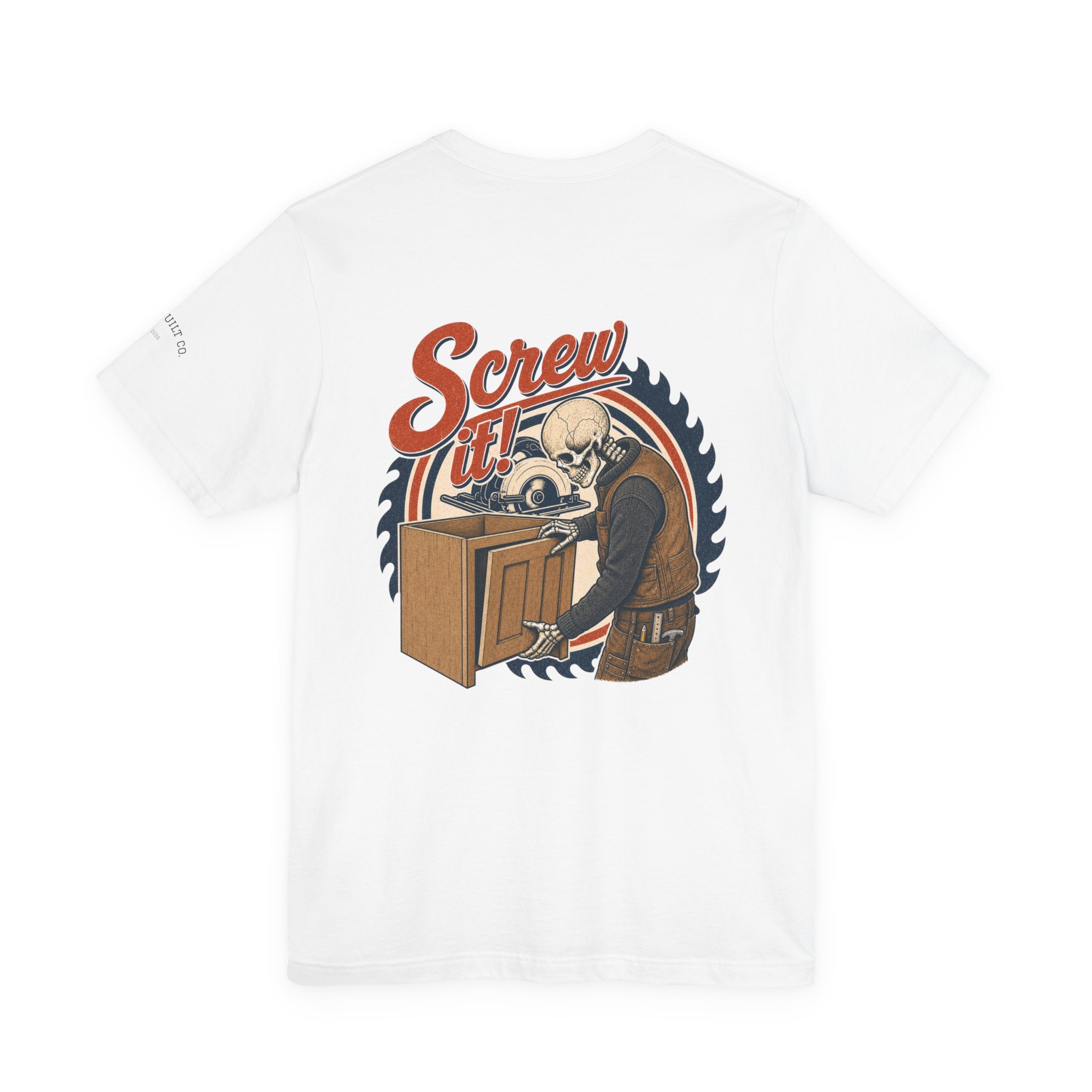 Screw It! Carpenter Skull T-Shirt — Vintage Woodworker Tee